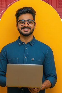 Online MBA learner with a laptop